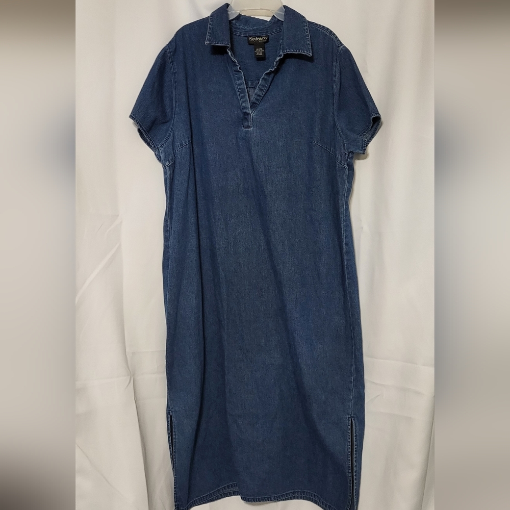 Style & Co Women's Midi/Maxi Denim Dress Size 18W